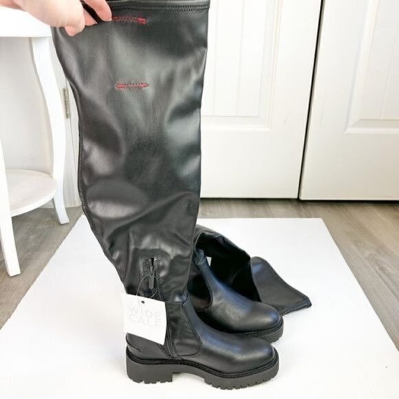 Franco Sarto Boots womens size 7 black fera knee high - Picture 6 of 11